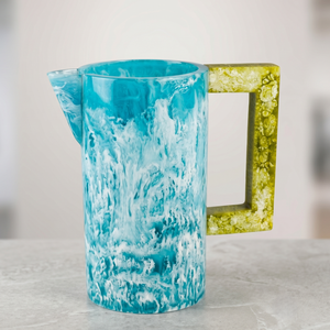 Pichet en résine élégant et classique, fait main, durable, léger, décoratif, modèle DIY, thème ange et amour religieux, écologique, 1,5 L - Product Image 5