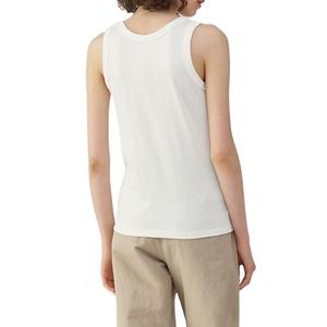 Camisola Interior Transpirable para Mujer al por Mayor con Base Anti-Transparencias, Cuello Redondo, Diseño Liso, Top Casual sin Mangas - Product Image 4