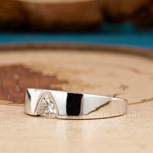 Luxury Trillion Cut Diamond <b>Ring</b> for Men Gold Plated <b>Statement</b> <b>Ring</b> Iced Out Cubic Zirconia Fashion Jewelry Engagement Band - Product Image 6