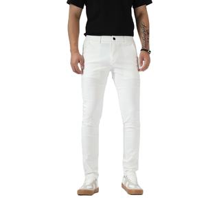 Pantalones chinos ajustados informales para hombre hechos con algodón suave, ajuste cónico, diseño transpirable para ropa informal, Pantalones chinos para hombre - Product Image 2
