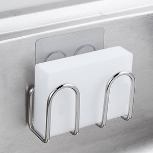 ที่แขวนฟองน้ำติดผนังสแตนเลสแบบตะขอ 2 ชิ้น สีต่างกัน พร้อมโลโก้สั่งทำพิเศษ สำหรับใช้ในครัวและห้องน้ำ - Product Image 6