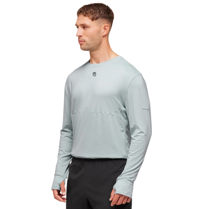 เสื้อยืดแขนยาววิ่งสำหรับผู้ชาย สีน้ำเงิน ทรงโอเวอร์ไซส์ น้ำหนักเบา แห้งเร็ว เหมาะสำหรับออกกำลังกาย ฟิตเนส เล่นกีฬา - Product Image 5