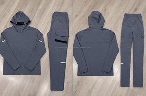 Survêtement de sport pour homme de haute qualité avec logo personnalisé, coupe-vent, streetwear, pantalon de survêtement épais avec logo - Product Image 3