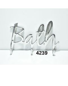 Gancho de pared decorativo para baño de la mejor calidad, organizador de pared moderno con diseño de letras, de aluminio, para toallas, batas y llaves, en venta. - Product Image 5