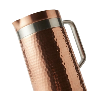 Steel Handle Water Pitcher Handmade Copper <b>Jug</b> Large Capacity Designer Custom Texture Finished Wholesale Medium Size <b>Jug</b> - Product Image 5
