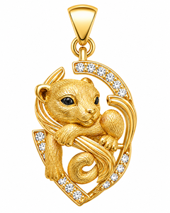 Colgante de León Simba en Plata de Ley 925 Chapado en Oro de 18k con Collar, Joyería con Dije de Animal para Regalo, Regalo de Aniversario para Mujer - Product Image 1