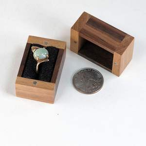 Boîte à alliances en bois artisanale pour fiançailles, mariage et demande en mariage, qualité supérieure, prix bas - Product Image 4