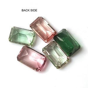 8x5 mm Tourmaline naturelle zambienne calibrée multicolore pastel de 5,95 carats, taille émeraude, lot de 5 pierres précieuses en vrac - Product Image 6