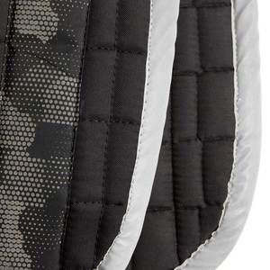 Vente en gros de tapis de selle 100% coton pour chevaux, tout usage, dressage, équitation, rembourrage doux, garniture carrée bicolore, coque en cuir, polaire - Product Image 4