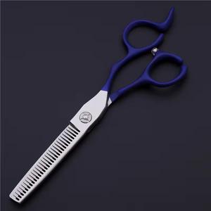 Ciseaux professionnels pour laisser des mèches de cheveux, lame en acier inoxydable, manche bleu, 30 dents, pour droitiers, usage en salon - Product Image 4