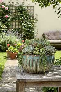 Vintage Galvanized <b>Metal</b> Oval <b>Trough</b> Planter Embossed Rustic Flower Pot for Garden - Product Image 5