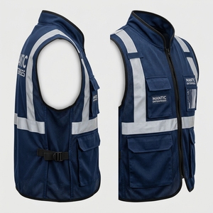 New Arrival Customized Color High Safety Vest Reflective Jacket Reflective Vest With Pockets - Product Image 4