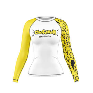 White and Black BJJ Professional Training Men Women Kingz Rash Guard Ranked Short <b>Sleeve</b> Rashguard - Product Image 2