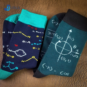 Fabricant de chaussettes personnalisées à motifs mathématiques, chaussettes à motifs scientifiques STEM, marque privée, vente en gros, usine - Product Image 5