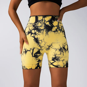 Leggings de yoga tie-dye pour femmes, taille haute, effet froncé aux fesses, pour la gym, le fitness et la course, contrôle abdominal, OEM ODM, vente en gros - Product Image 5