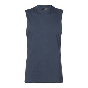 Camiseta sin mangas con cuello redondo para hombre, ropa deportiva de gimnasio de secado rápido, transpirable, estilo culturismo, cuello con capucha de talla grande de punto - Product Image 1