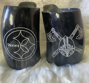 แก้วมักทรงควายขัดเงาสำหรับดื่มเบียร์งานหัตถกรรมจากธรรมชาติ highondemand - Product Image 1