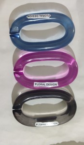 Cadena de eslabones de resina moderna para colgar en interiores, negra/verde claro/azul cielo, cadena de eslabones de resina transparente - Product Image 3