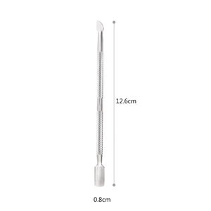 Double-ended Curved Stainless Steel Finger Manicure Cuticle Pusher Nail Art Spoon <b>Remover</b> Custom Beauty <b>Tool</b> - Product Image 2