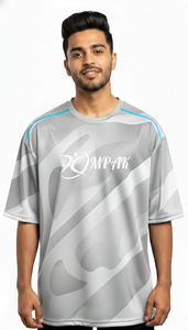 T-shirt tendance pour homme, surdimensionné, sublimation, streetwear quotidien, coupe décontractée, polyester/coton, séchage rapide, respirant - Product Image 3