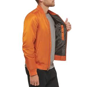 Chaqueta Bomber de Poliéster Personalizada para Hombre, Chaqueta Bomber de Satén de Alta Calidad al por Mayor, Chaqueta Bomber de Béisbol Personalizada - Product Image 5
