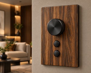 Ventiladores de Techo Modernos con Película de Hidroimpresión de Madera Oscura, Logotipo Personalizado Disponible - Product Image 5