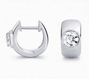 <b>Hoops</b> Earrings Diamond Earrings Gold and <b>Silver</b> Earrings Lab Grown Diamonds Earrings <b>Hoops</b> Fine Jewelry for Women - Product Image 4