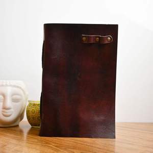 Wholesale Handmade <b>A5</b> Leather Journal Notebook with Vintage Design Premium Quality Leather Cover <b>Diary</b> for Men Women Custom - Product Image 5