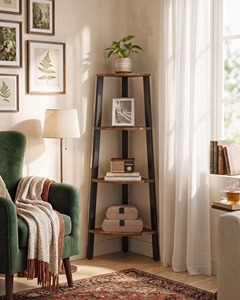 Estante de Madera Minimalista Tipo Escalera de 4 Niveles, Organizador de Almacenamiento Vertical para Dormitorio, Sala de Estar, Decoración del Hogar, Venta al Por Mayor desde India - Product Image 5