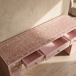 Console de luxe avec incrustations MOP, meuble d'entrée fait main, meuble de couloir, buffet d'entrée - Product Image 5
