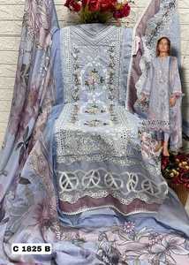 Nouveaux costumes pakistanais en coton pour femmes, style indien, avec de riches broderies, prix bas - Product Image 3