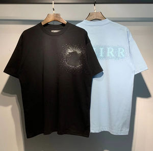 Men's & Women's Starry Scatter <b>Rhinestone</b> T-Shirt 2026 Jet Black Regular Fit Silver Sparkle Crystal Streetwear <b>Top</b> HD - Product Image 3
