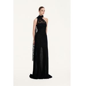Vestidos de Noche de Lujo con MOQ Bajo, ODM CORINNE, Vestido Elegante de Encaje, Corte Alargado, 500 gramos, Escote Cruzado, Venta al Por Mayor - Product Image 6