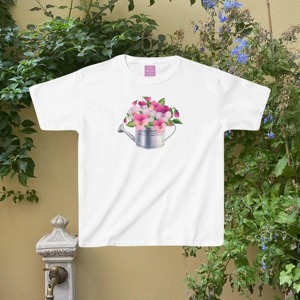 Camiseta Corta de Verano para Mujer al por Mayor, Estilo Y2K, con Logotipo Personalizado Bordado, Tejido Calado, Estampado de Flores y Texto Lindo - Product Image 3