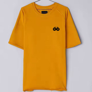 Camiseta Oversize de Verano 100% Algodón, Color Sólido, Corte Holgado, con Logotipo Personalizado Impreso, para Hombre - Product Image 6