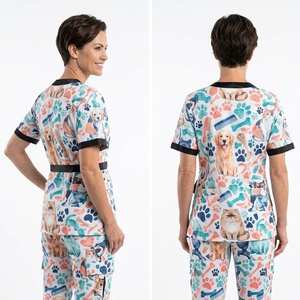 Robe de toilettage pour femme, vêtement de travail pour toilettage d'animaux, cape de salon, vêtement de toilettage imperméable - Product Image 3