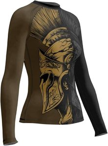 Custom Design Men's Long Sleeve Rashguard BJJ Compression Wear 100% Polyester Premium Quality OEM Service <b>Heat</b>-Transfer Printed - Product Image 2