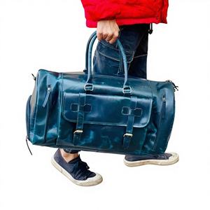 Bolsa de Viaje Vintage de Cuero Genuino con Cierre de Cremallera, Gran Capacidad, Unisex, Material Resistente y Duradero - Product Image 3