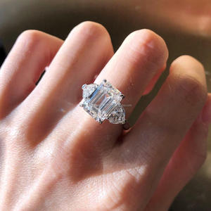 Igi/gia Lab เติบโตวินเทจ14K สีเหลืองทองงานแต่งงาน/แหวนหมั้นเพชรกลมตัดเหมาะสำหรับทุกเพศของขวัญวันครบรอบและงานปาร์ตี้ - Product Image 2