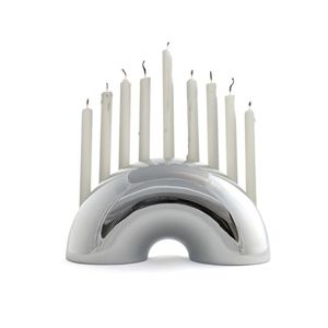 Trending Gold Standing Menorah <b>Candle</b> Holder Nine Branch Hanukkah Jewish Holiday Table Decor Gift Elegant Centerpiece Decorative - Product Image 3