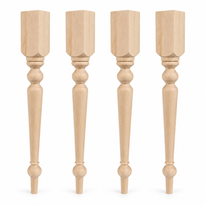 Solid wood table leg Solid Wood Furniture Leg 35.5 In Traditional Square Table Base Home Office Use Easy Installation - Product Image 1