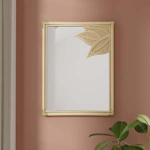 Artistic Rattan <b>Wall</b> Mirror Decorative <b>Wicker</b> Frame Mirror Woven Accent Piece Ideal For Bedroom Living Room And Home Decor - Product Image 4