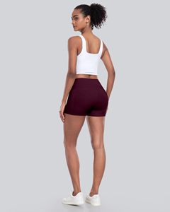 Shorts de Yoga de Cintura Alta para Mujer, Ropa Deportiva sin Costuras, Transpirable, de Spandex/Poliéster, Tejido con Memoria, Secado Rápido, Ecológico - Product Image 5