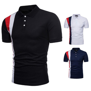 Camisa Casual de Hombre, Manga Corta, Tejida, 100% Algodón, Color Sólido, con Botones, Logotipo Frontal, Tela Transpirable, Impresión Digital, 180g, Rojo y Blanco - Product Image 3