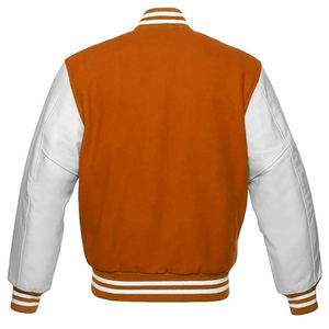 Vestes universitaires de couleur unie, respirantes, col rond, impression de logo personnalisée, manches longues, veste de baseball pour hommes - Product Image 6