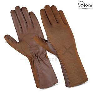 Gants de vol Nomex personnalisés avec logo, résistants au feu, en cuir véritable, tactiques, pour l'aviation, la chasse, les sports, la sécurité et le travail - Product Image 1