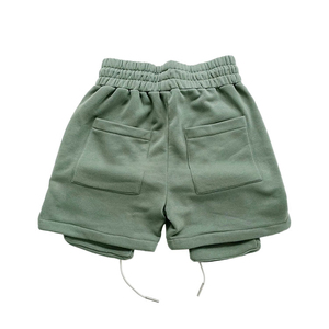 Shorts Unisex de Punto de Color Sólido con Cordón y Bolsillos, Shorts de Playa de Cintura Media, Tendencia 2026 - Product Image 2