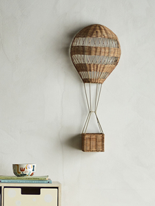 Elegant Rattan Hot Air <b>Balloon</b> Wall Decor Nursery Wicker Rattan Wall Decor Stickers Hot Air <b>Balloon</b> Kids Room Decoration - Product Image 4