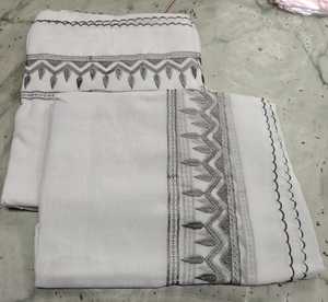 Chal IMMAH Blanco de Alta Calidad, Ligero y Duradero, de Algodón Voile con Bloques de Color para Hombre, Ideal para Invierno - Product Image 5