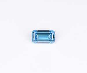 OM GEMS Diamante de Laboratorio Cultivado Azul Fantasía de 1-5 CT, Corte Baguette, Color Blanco E, Perforado con Láser, Certificado IGI, para Compromiso y Boda - Product Image 1